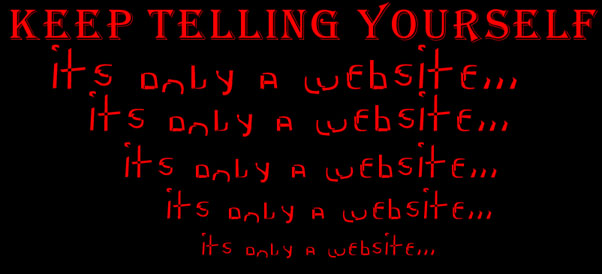 ITS ONLY A WEBSITE...ITS ONLY A WEBSITE...